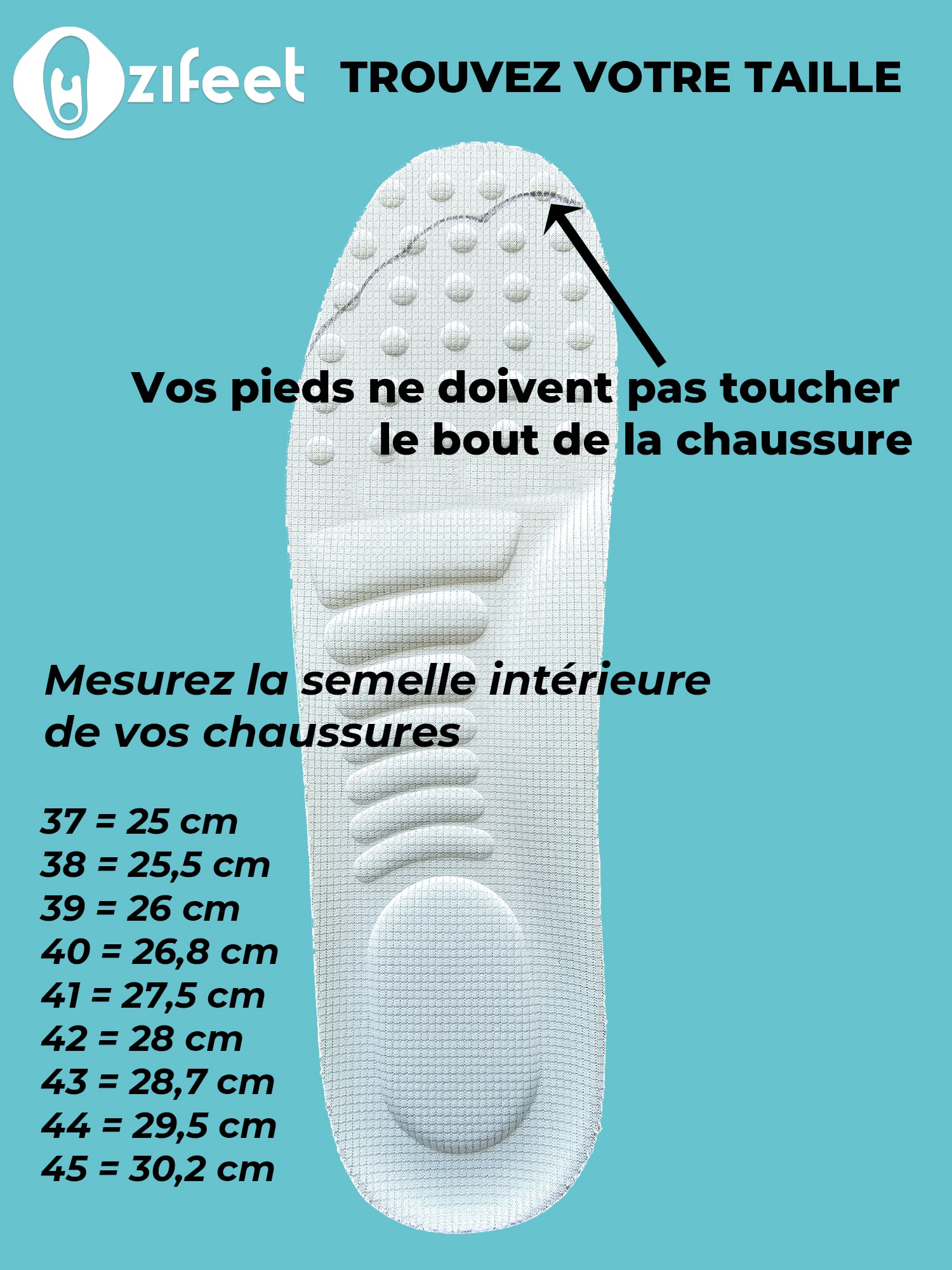 Guide des tailles ZIFEET